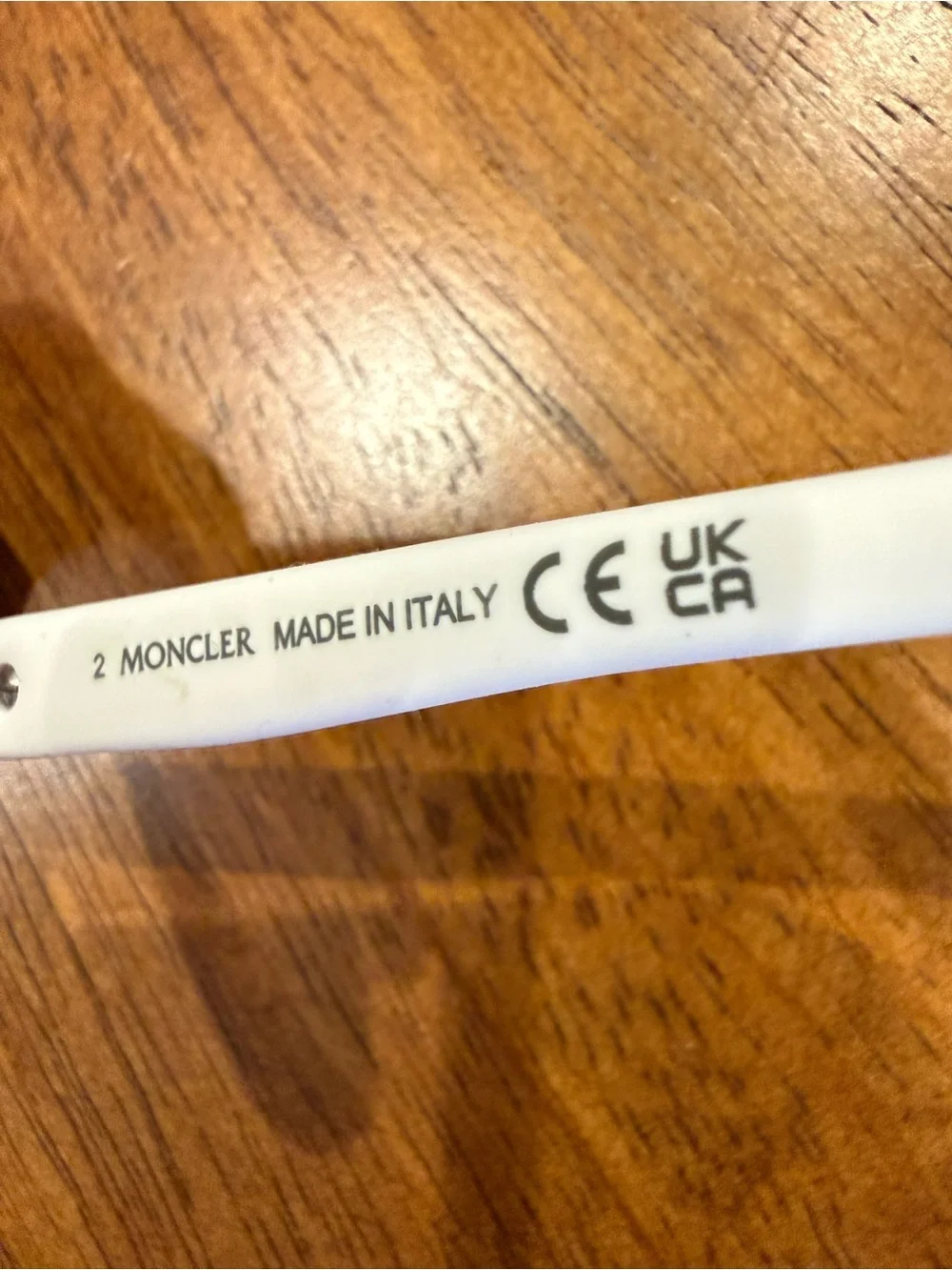 Moncler White and Red Shield Sunglasses
